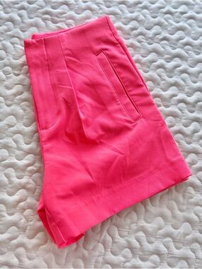 A New Day High Waist Pleated Shorts Hot Coral Pink Women's 2 Stretch
